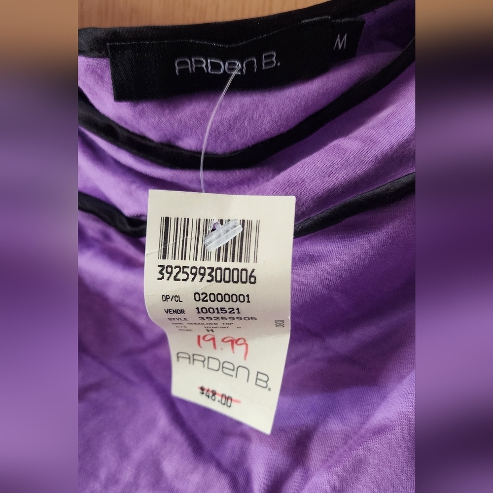 Arden B. Purple One-Shoulder Top - Picture 3 of 6